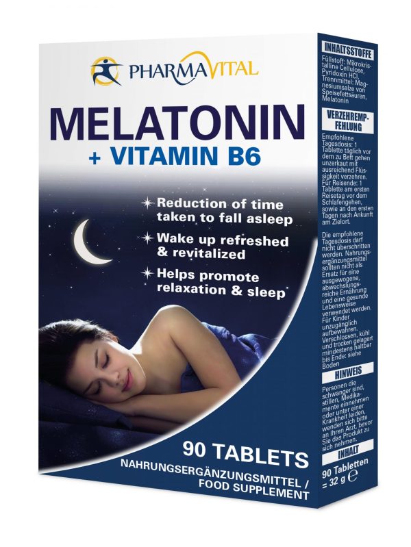 Melatonin + Vitamin B6 90 Tabletten – Bild 2