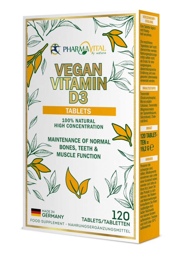 Vegan Vitamin D3 120 Tabletten – Bild 2