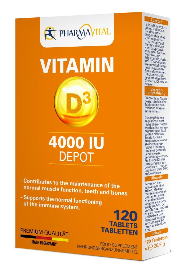 Vitamin D3 4.000 IU 120 Tabletten – Bild 2