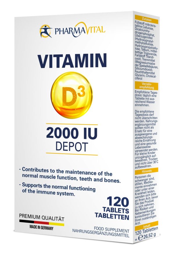 Vitamin D3 2.000 IU 120 Tabletten – Bild 2