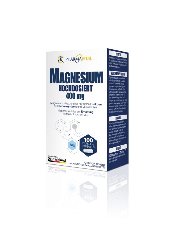 Magnesium Hochdosiert 400 mg Kapseln 100 Kapseln